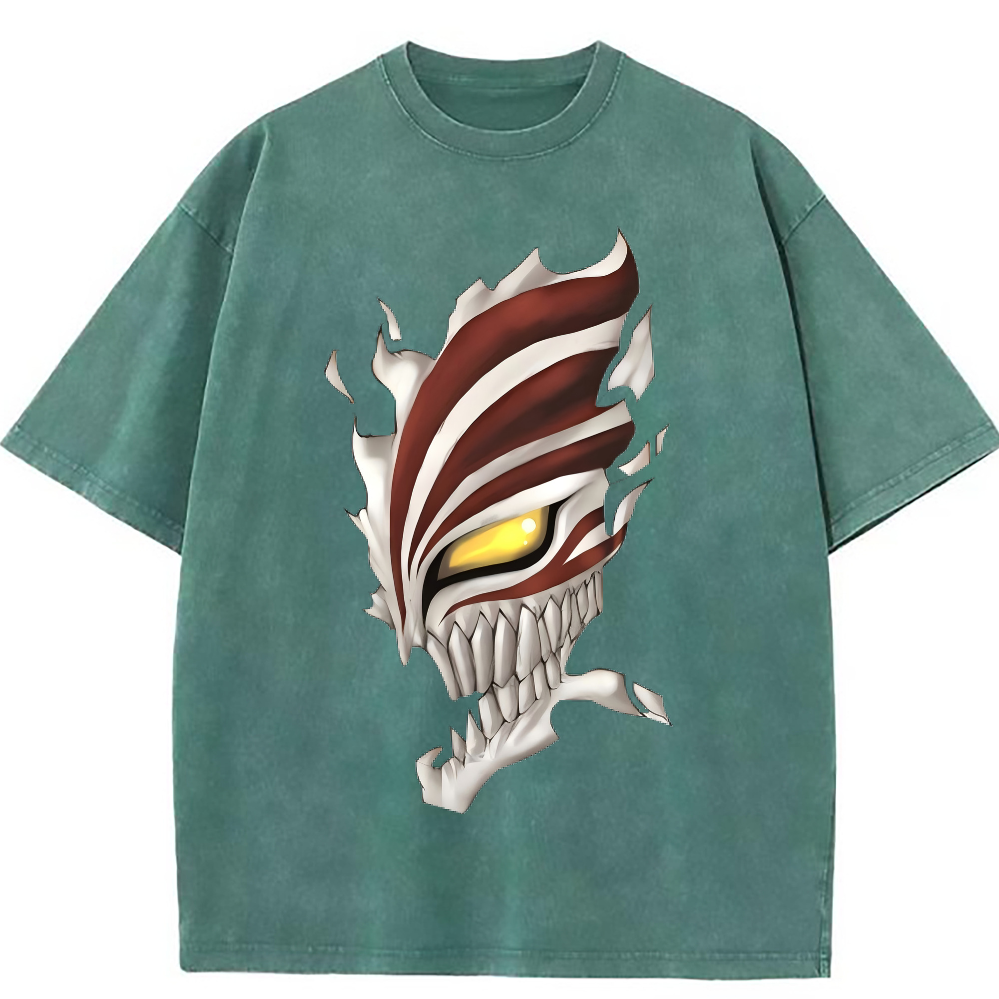 （画像用） ブリーチ 黒崎一護（くろさき いちご）BLEACH Kurosaki Ichigo 綿100% ヴィンテージ風 半袖Tシャツ（フロントプリント）